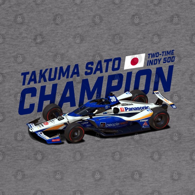 Takuma Sato 2020 Indy Winner (blue text) by Sway Bar Designs